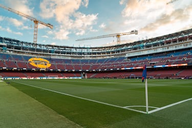 Vista general de la tercera grada del Spotify Camp Nou antes del inicio del duelo entre el Fútbol Club Barcelona y el CA Osasuna el 13 de diciembre de 2025.