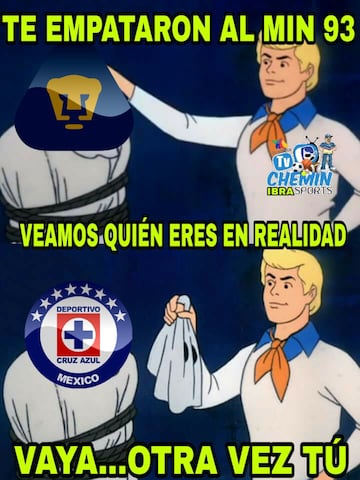 Pumas, víctima de los memes tras empatar con Cruz Azul