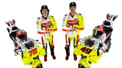 Bezzecchi y Di Giannantonio, con las motos del Pertamina Enduro VR46 Racing Team.