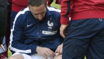Ribery, en la concentraci&oacute;n de Francia.