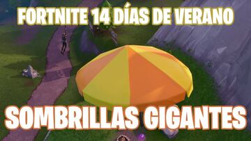 Fortnite Battle Royale - Desaf&iacute;o de 14 d&iacute;as de verano: salta a una sombrilla gigante en partidas distintas