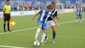 Andrea Pereira, en acción con el Espanyol.