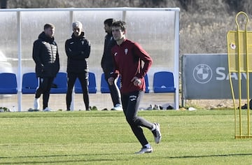 Magunazelaia, en el entrenamiento del Córdoba.