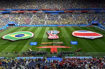 El estadio de San Petersburgo ha sido el campo donde se ha celebrado el duelo entre Brasil y Costa Rica.