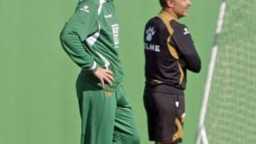 Albacar, durante un entrenamiento.