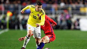 James Rodríguez en el juego amistoso entre Corea del Sur y Colombia