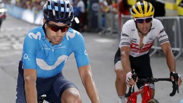 Mikel Landa llega a la meta de Valloire en la 18&ordf; etapa del Tour de Francia 2019.