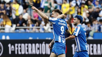 Partido Deportivo de La Coruña - Unionistas Salamanca.  gol barbero