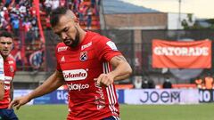 Andrés Cadavid durante un partido con Independiente Medellín por Liga BetPlay.