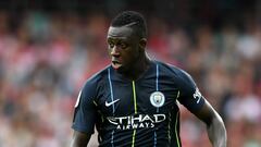 El lateral franc&eacute;s del Manchester City, Benjamin Mendy, durante un partido.