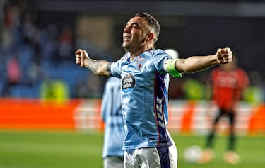 El Celta rinde tributo a Iago Aspas en el encuentro contra el Niza de la Europa League. Un espectáculo de drónes celebra su record histórico de 534 partidos con el club celeste.