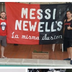 10.000 argentinos y una bandera de artistas de Rosario para Messi