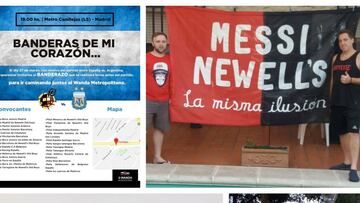 10.000 argentinos y una bandera de artistas de Rosario para Messi