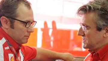 <b>A POR TODAS. </b>Domenicali y Fry defienden a su escudería.