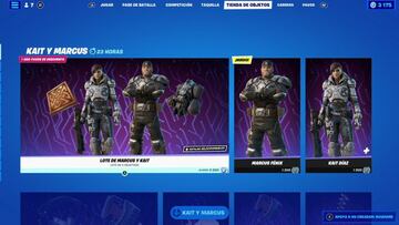 Los objetos de Gears of War en Fortnite aparecen en la secci&oacute;n &quot;Kait y Marcus&quot; de la tienda