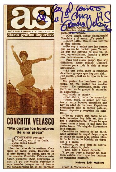 La belleza de la actriz rompía moldes y fue la primera chica del AS. En 2018 visitó nuestra redacción para conmemorar que había pasado ya nada más y nada menos que medio siglo desde que se publicase aquella primera fotografía de la serie.