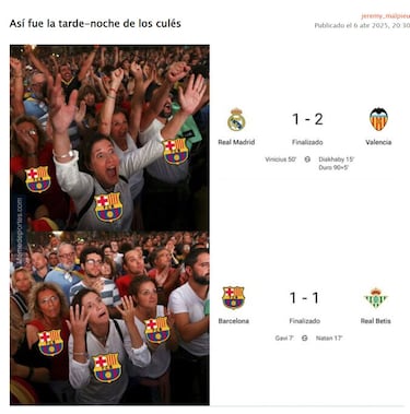 La derrota del Real Madrid, protagonista de los memes de la jornada