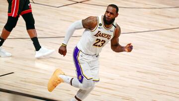 LeBron James, durante un partido de la NBA con Los Angeles Lakers
