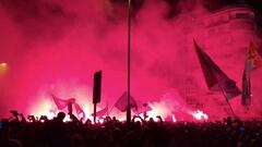 Vigo inferno as Celta fans greet team outside Balaídos