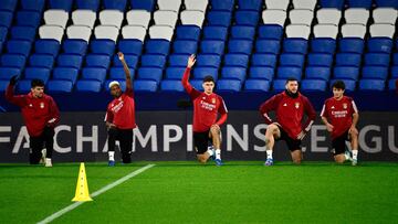 El Benfica, entrenando en Anoeta