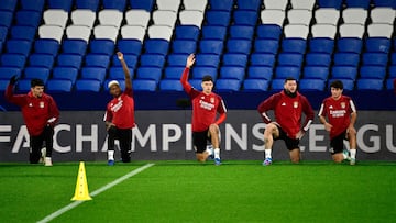 El Benfica, entrenando en Anoeta