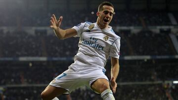 El extremo del Real Madrid, Lucas Vázquez, durante un partido.