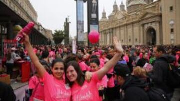 El final de la Carrera de la Mujer de Zaragoza estuvo en la Plaza del Pilar. 