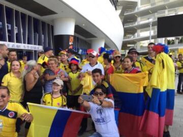 Los colombianos residentes en Miami esperan una victoria sobre Haití.