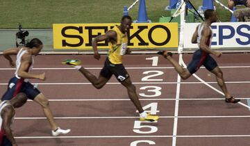 Su última carrera en un gran campeonato antes de dar paso a su reinado. En el Mundial de Japón no pudo con un Tyson Gay que, con una marca de 19.76 segundos, hizo récord del evento en 200 metros. Bolt fue segundo.
