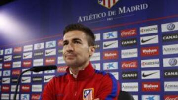 El capitán del Atlético Gabi, en rueda de prensa.