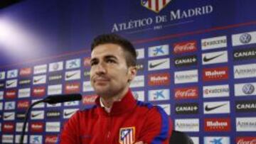 El capit&aacute;n del Atl&eacute;tico Gabi, en rueda de prensa.