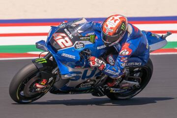 Álex Rins durante el GP de San Marino.