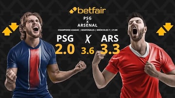 PSG vs. Arsenal: horario, dónde ver, pronósticos y cuadro