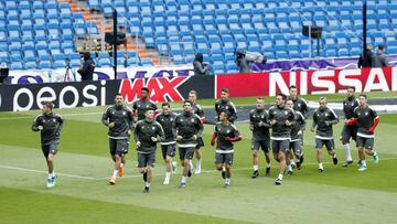 Los jugadores del Bayern, en el Bernab&eacute;u.