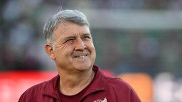 Mexico's coach Gerardo "Tata" Martino smiles ahead of the international friendly football match between Mexico and Peru at the Rose Bowl in Pasadena, California, on September 24, 2022. (Photo by Robyn BECK / AFP)