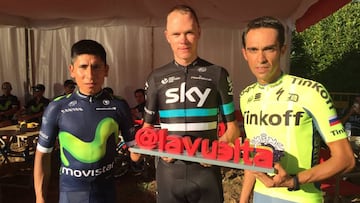 Nairo Quintana, Chris Froome y Alberto Contador.