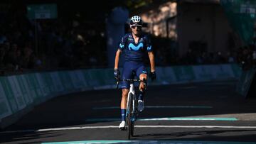 Alejandro Valverde, en el Giro de Emilia.