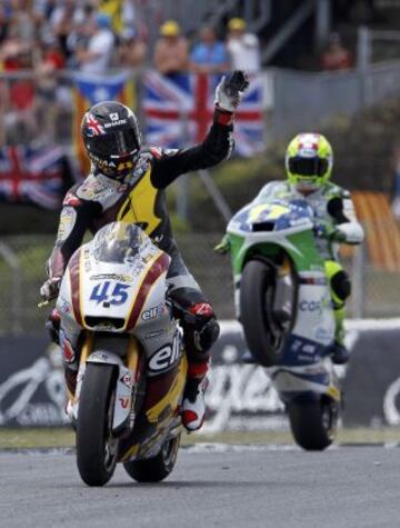 Scott Redding celebra su cuarta posición.