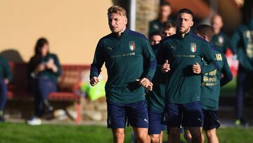 La selección italiana se entrena en Florencia.