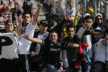 Hinchas de Colo Colo en un nuevo Superclásico. 