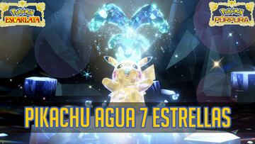 pokemon escarlata purpura pikachu teratipo agua 7 estrellas teraincursion