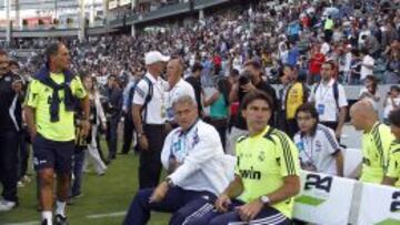 ourinho y Karanka antes de un partido en EE UU ante L.A. Galaxy.