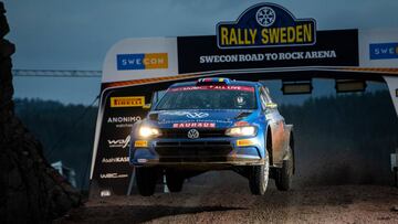 Johan Kristoffersson is racing on day 3 during the World Rally Championship Sweden in Torsby, Sweden on February 15, 2020 // Jaanus Ree/Red Bull Content Pool // AP-234BRW9MW1W11 // Usage for editorial use only // 