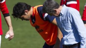 Miku se retira lesionado en el entrenamiento del martes