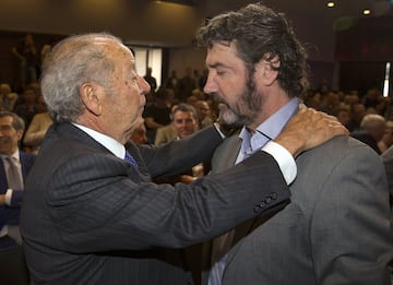 Josep Lluis Nuñez and Jose Mari Bakero