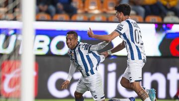 Erick Sanchez celebrates his goal 1-0 of Pachuca during the game Pachuca vs Cruz Azul, corresponding to day 11 of the Torneo Clausura Grita Mexico C22 of Liga BBVA MX, at Hidalgo Stadium, on March 19, 2022.
 
 &lt;br&gt;&lt;br&gt;
 
 Erick Sanchez celebra