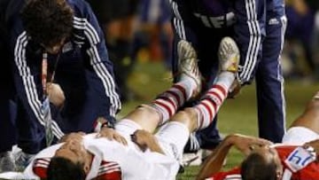 <b>TENSIÓN. </b>Los jugadores de Paraguay, antes de una prórroga durante el Mundial de Sudáfrica.