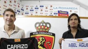<b>Esperados</b>. El Zaragoza ha presentado a Abel Aguilar y a Juan Pablo Carrizo en La Romareda como nuevos jugadores del conjunto ''maño'' donde fueron recibidos por cerca de un millar de aficionados