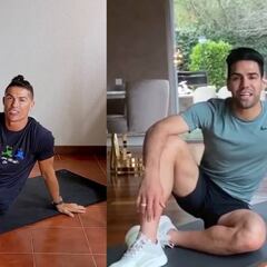Cristiano vs Falcao: ¿Quién hace más abdominales en 45"?