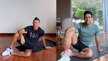 Cristiano vs Falcao: ¿Quién hace más abdominales en 45"?